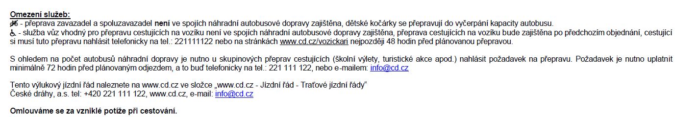 vy03 <h2>Dočasný výlukový jízdní řád platí od 29. 7. 2021 do 11. 8. 2021</h2>